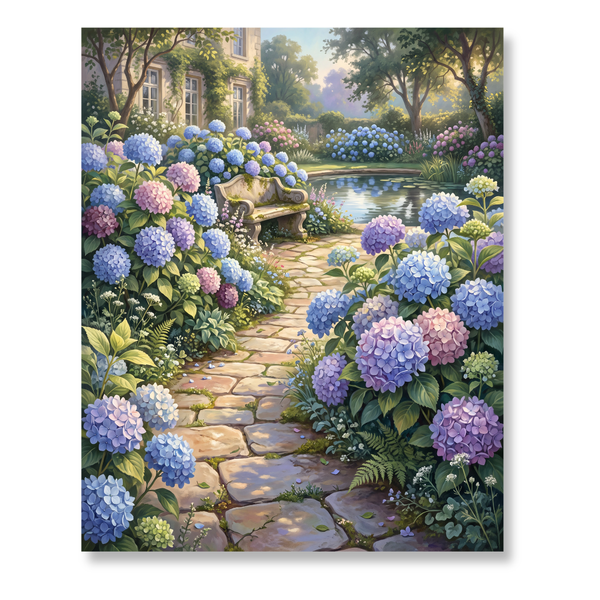 Jardín de hortensias