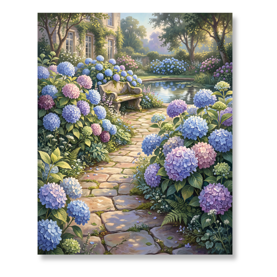 Jardín de hortensias