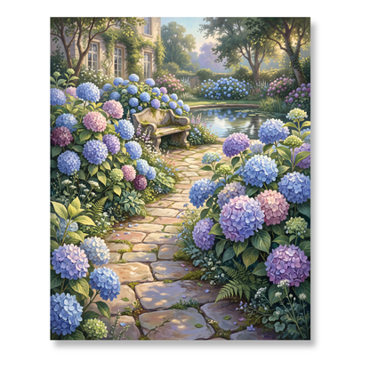 Jardín de hortensias