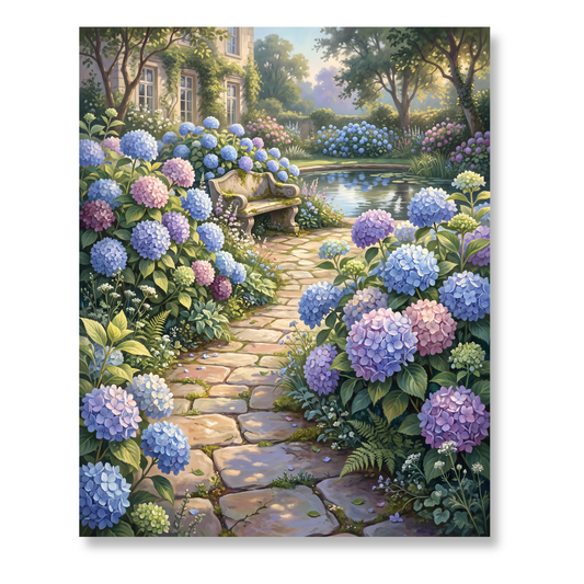 Jardín de hortensias