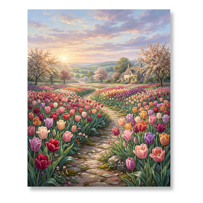 Campos de tulipanes