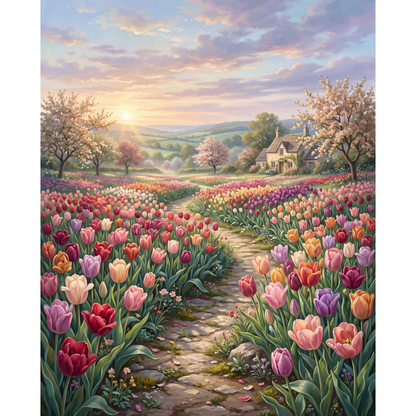 Campos de tulipanes