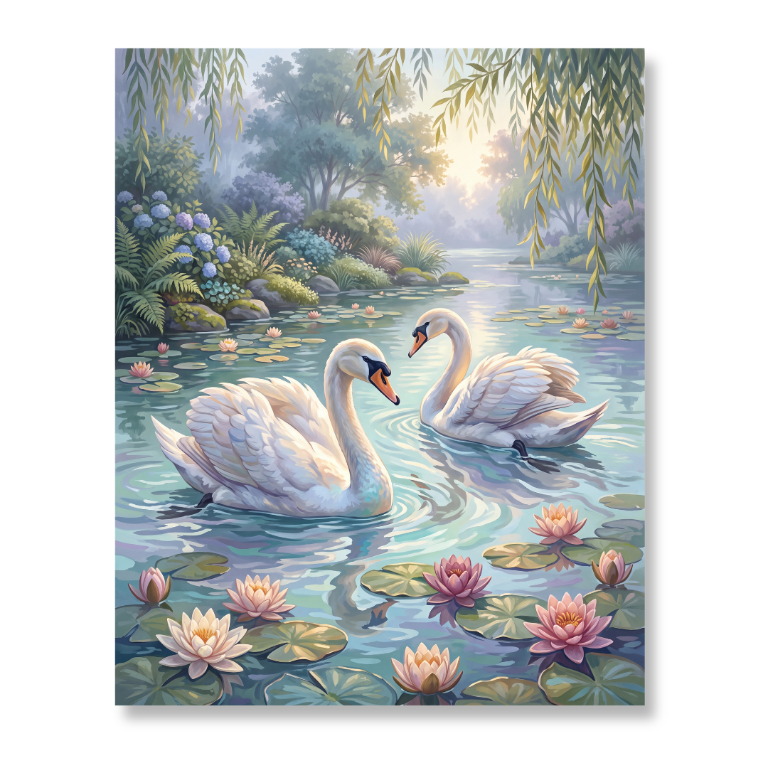 Cisnes entre Nenúfares