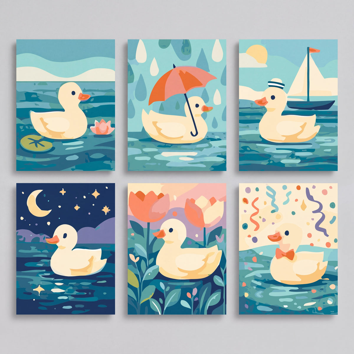 Adorable Ducky Adventures - Mini Paint by Numbers Set