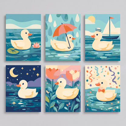 Adorable Ducky Adventures - Mini Paint by Numbers Set
