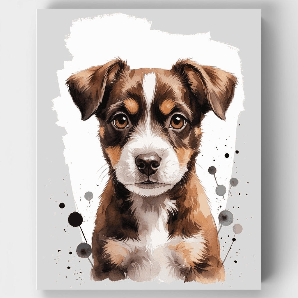 Retrato de cachorro adorable - Kit de pintura por números — Estándar