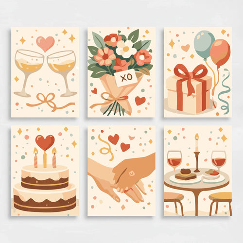 Anniversary - Mini Paint by Numbers Set