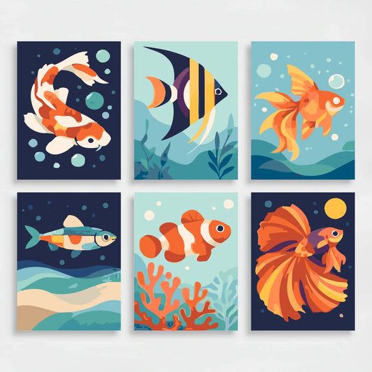 Aquarium Wonders - Mini Paint by Numbers Set