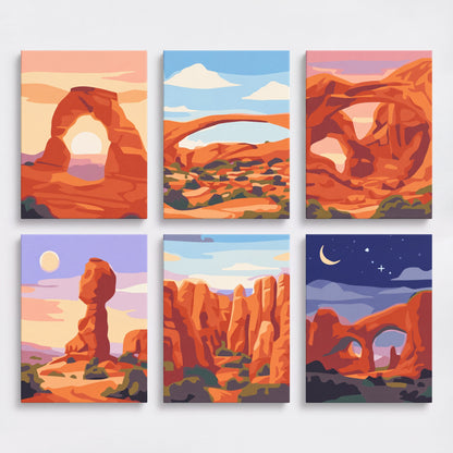 Arches National Park - Mini Paint by Numbers Set