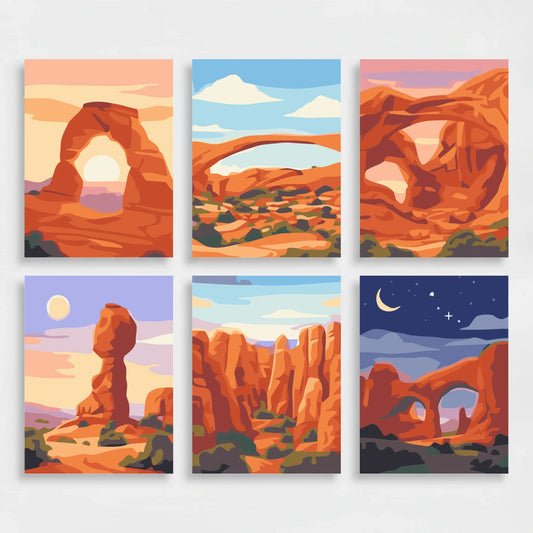 Arches National Park - Mini Paint by Numbers Set