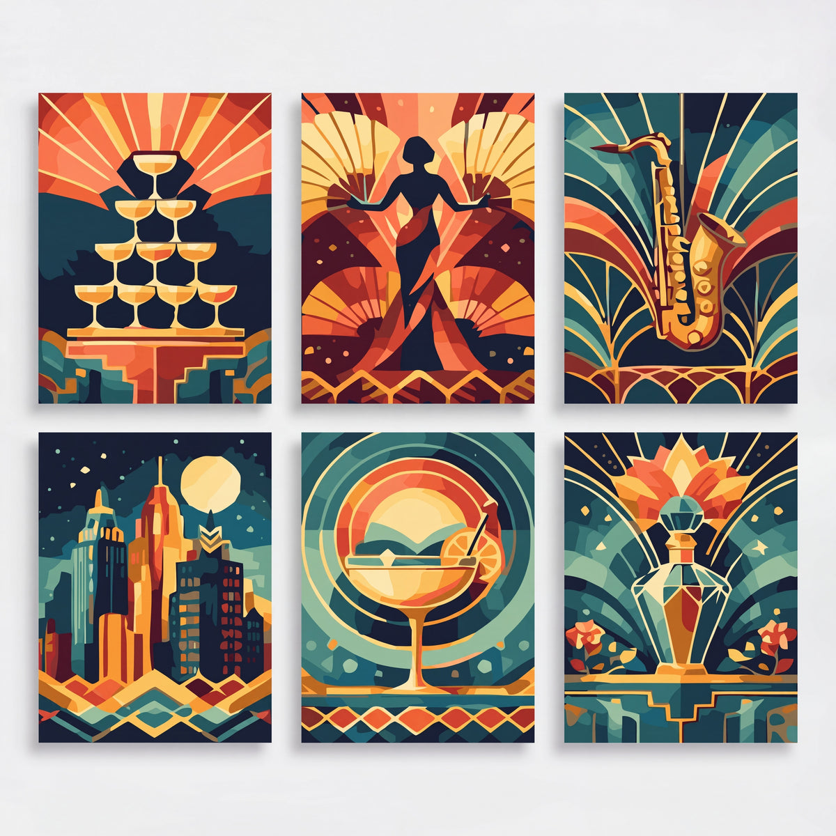 Art Deco - Mini Paint by Numbers Set