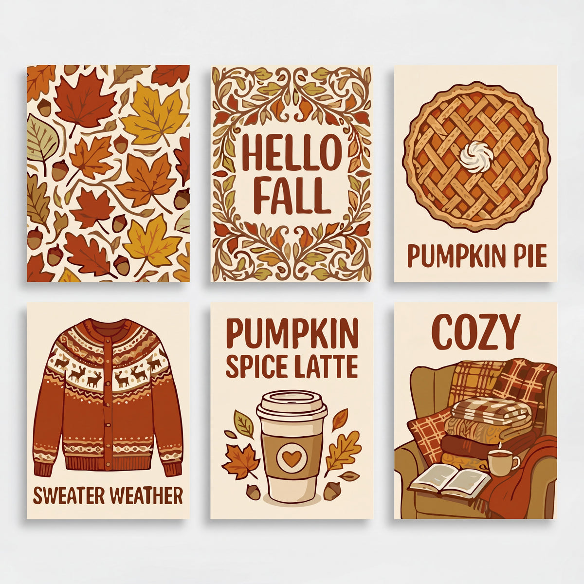 Autumn Essentials - Mini Paint by Numbers Set