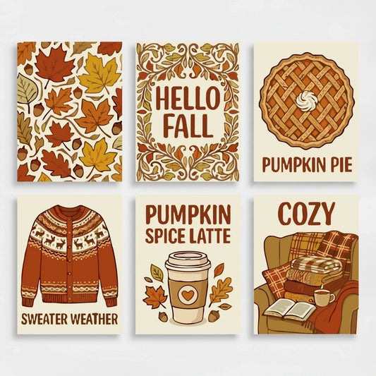 Autumn Essentials - Mini Paint by Numbers Set
