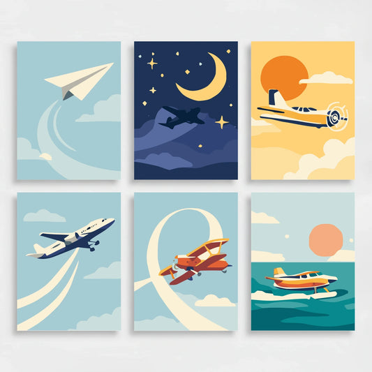 Aviation Dreams - Mini Paint by Numbers Set