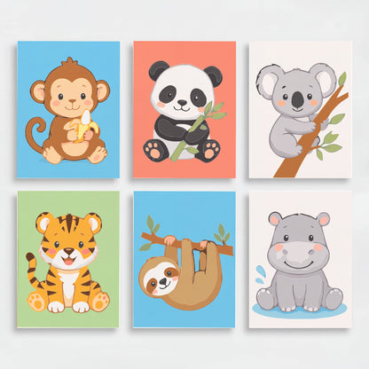Baby Jungle Friends - Mini Paint by Numbers Set