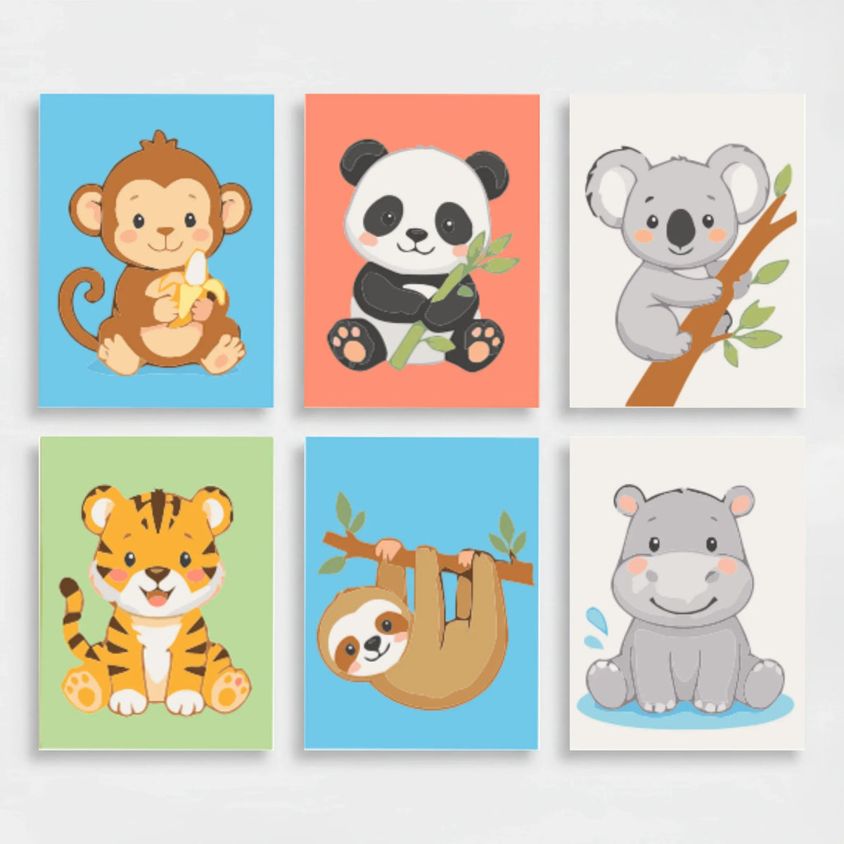 Baby Jungle Friends - Mini Paint by Numbers Set