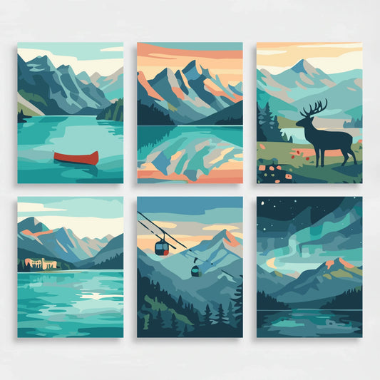 Banff National Park - Mini Paint by Numbers Set