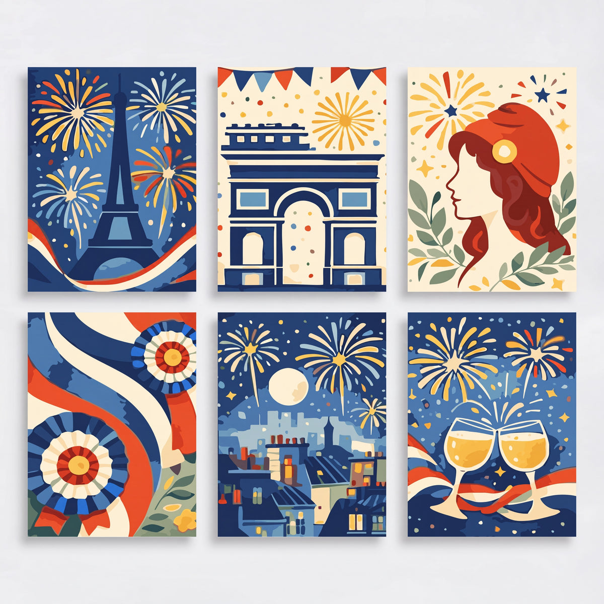 Bastille Day Celebration - Mini Paint by Numbers Set