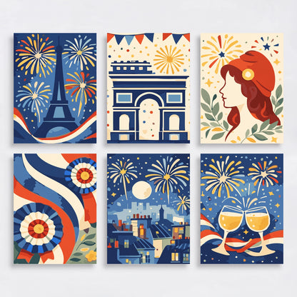 Bastille Day Celebration - Mini Paint by Numbers Set