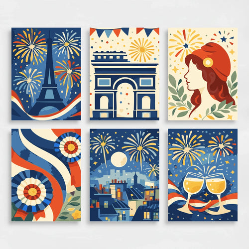 Bastille Day Celebration - Mini Paint by Numbers Set