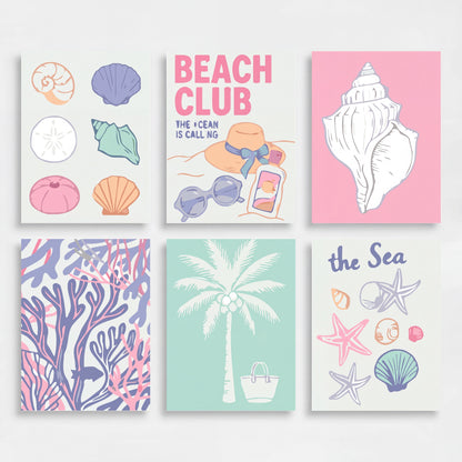 Beach Club Coastal Dreams - Mini Paint by Numbers Set
