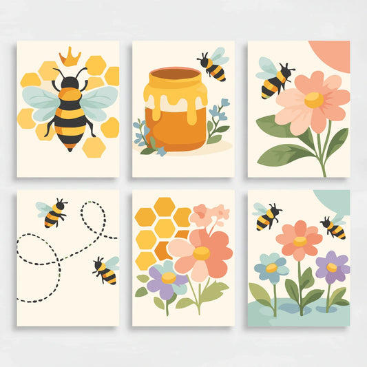 Bees - Mini Paint by Numbers Set