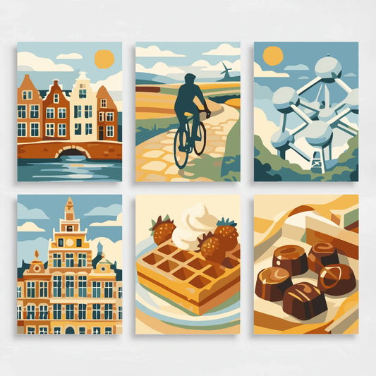 Belgian Heritage - Mini Paint by Numbers Set