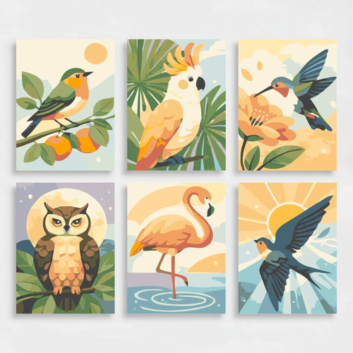 Birds - Mini Paint by Numbers Set