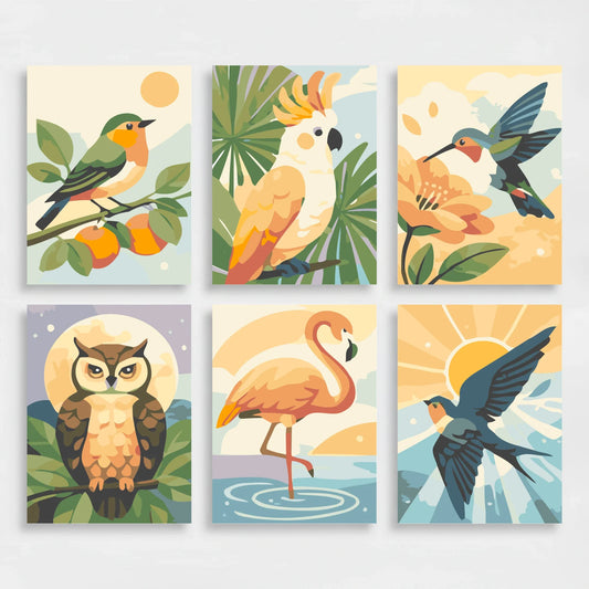 Birds - Mini Paint by Numbers Set