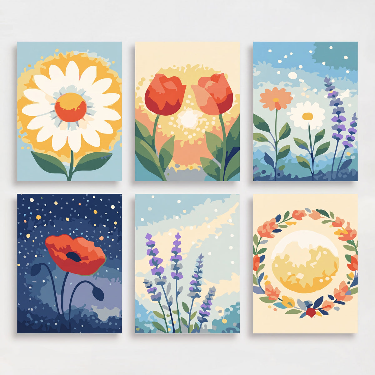 Blooming Garden - Mini Paint by Numbers Set