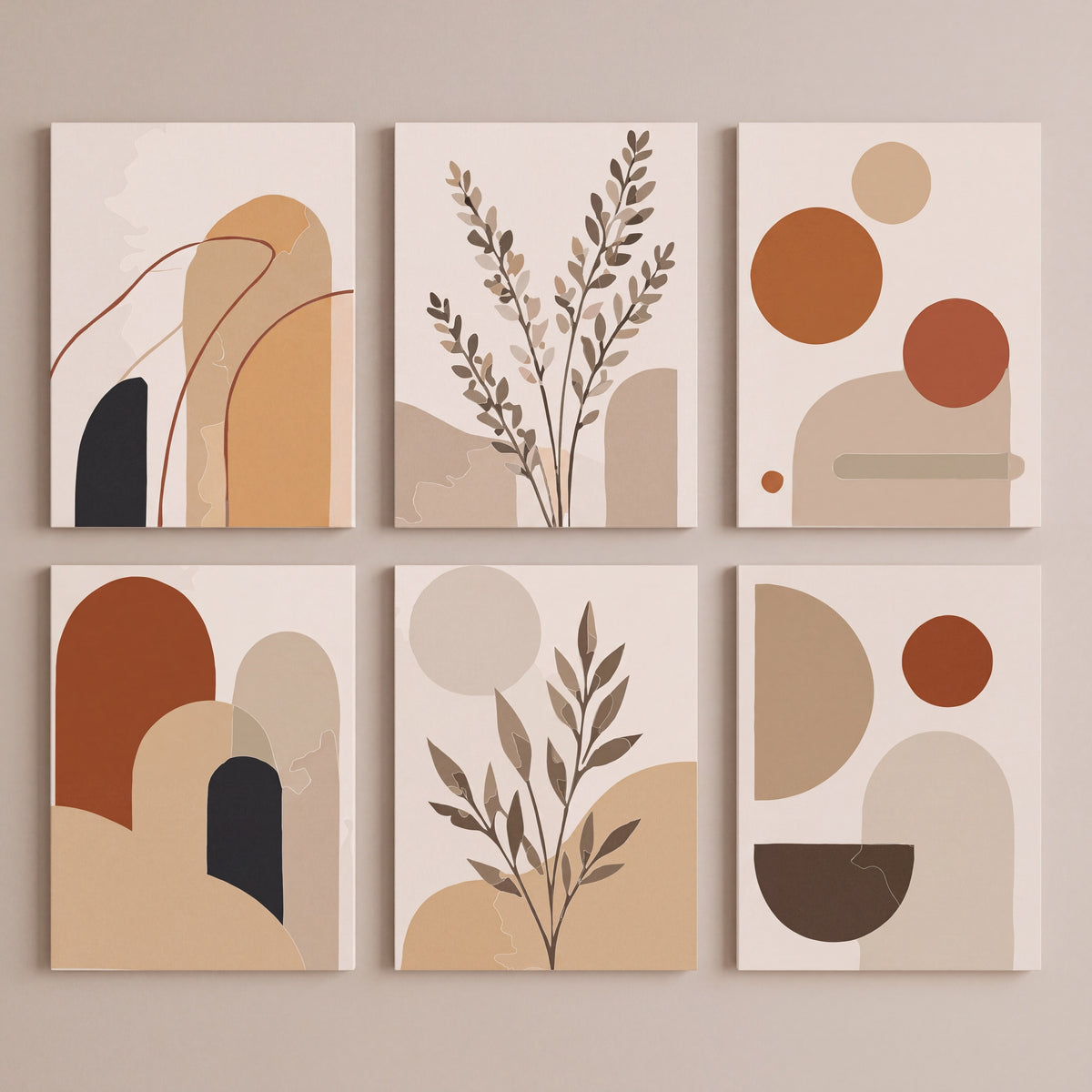 Boho Terracotta Shapes - Mini Paint by Numbers Set