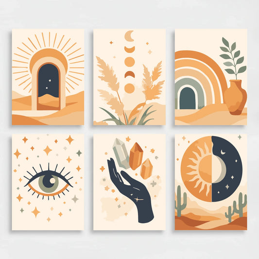 Boho Desert Dreams - Mini Paint by Numbers Set