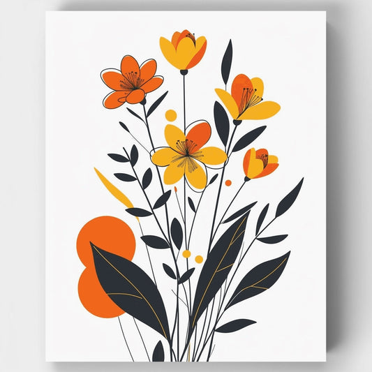 Boho Wildflower Bouquet - Paint by Numbers Kit