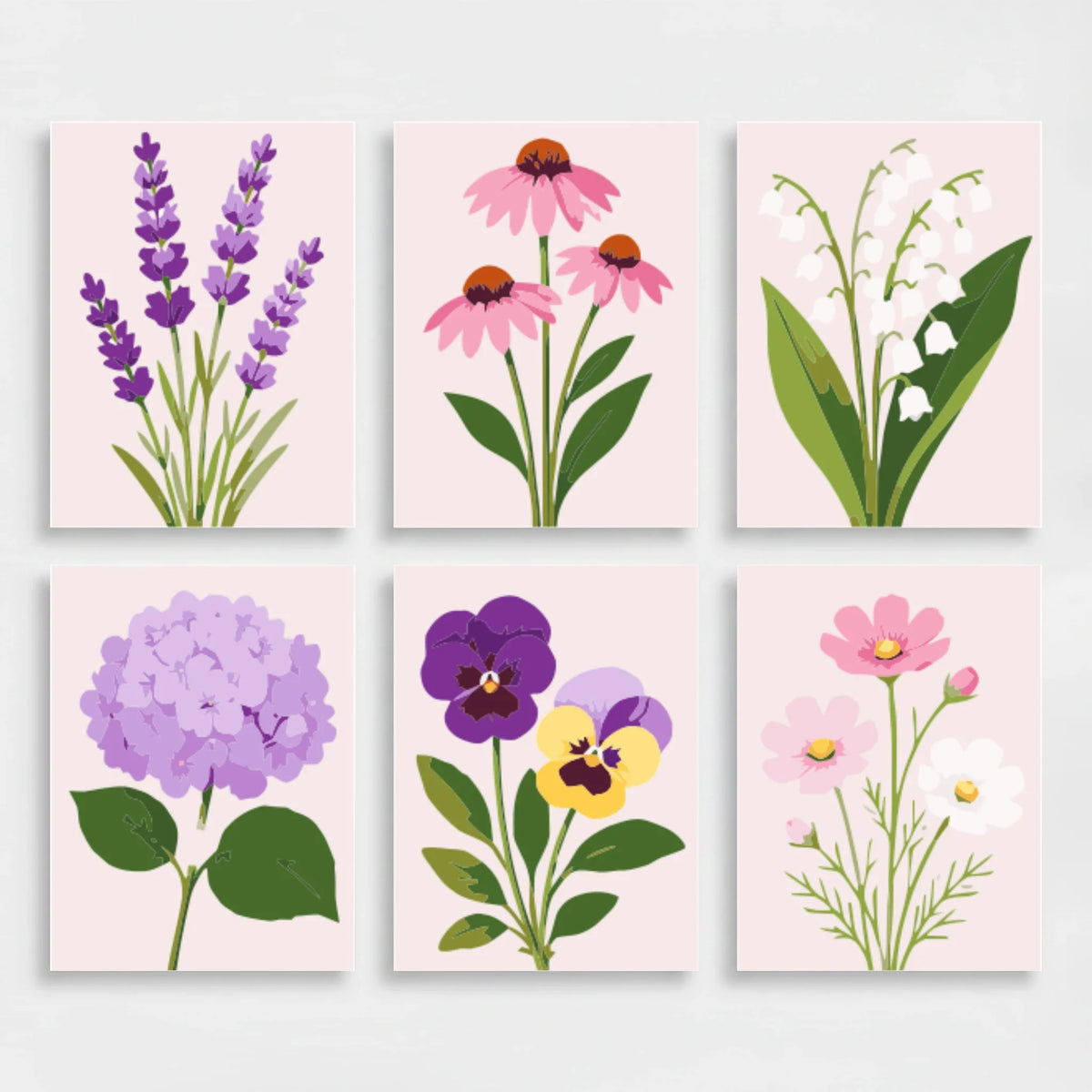 Botanical Garden Blooms - Mini Paint by Numbers Set