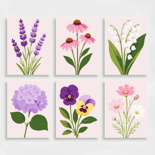 Botanical Garden Blooms - Mini Paint by Numbers Set