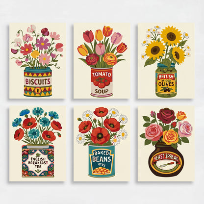 British Pantry Florals - Mini Paint by Numbers Set