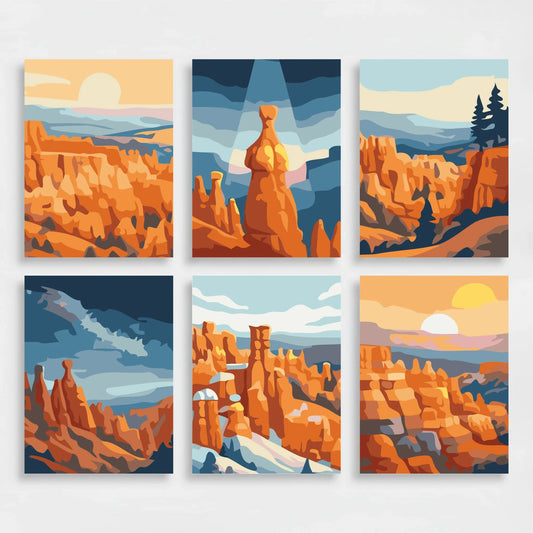 Bryce Canyon National Park - Mini Paint by Numbers Set