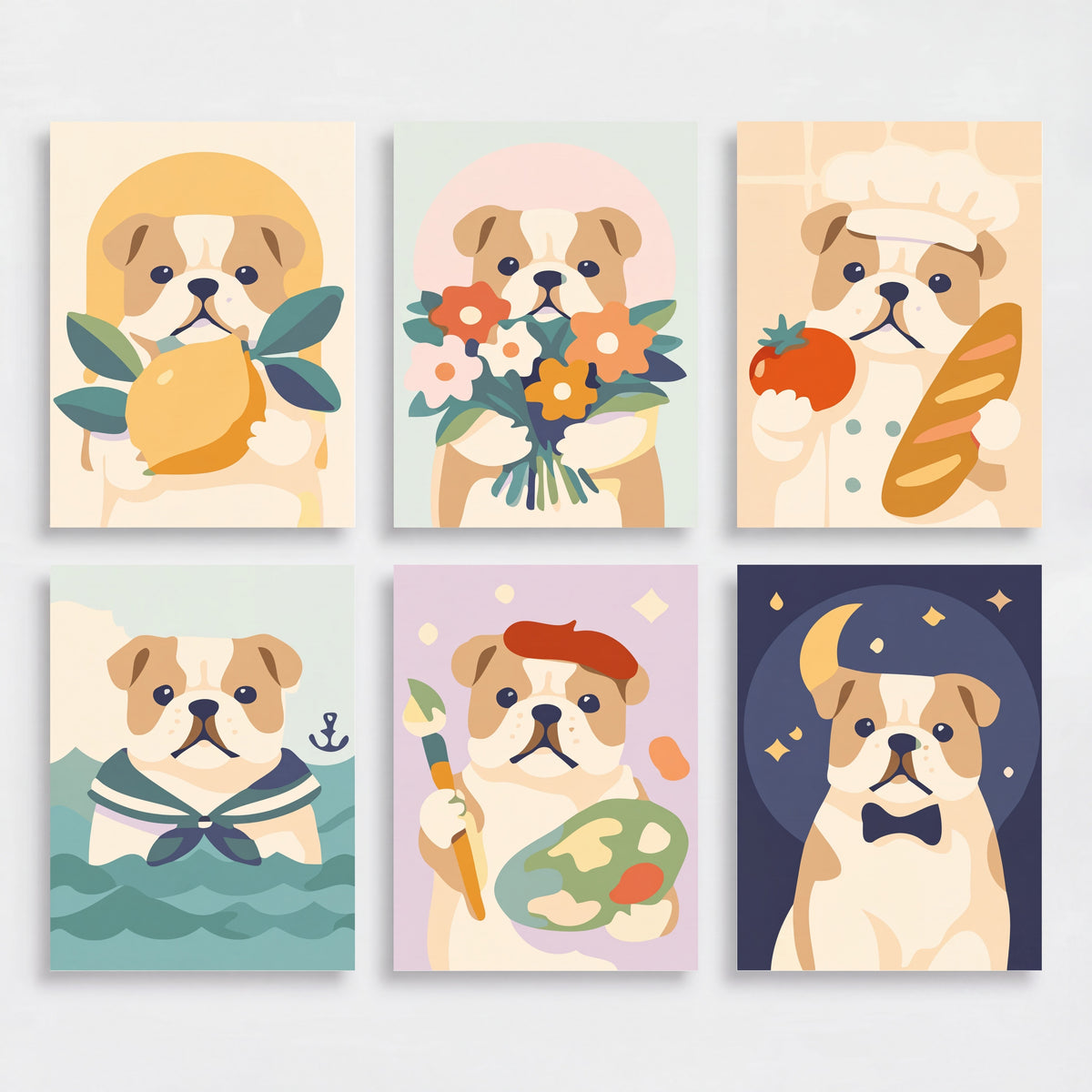 Bulldogs - Mini Paint by Numbers Set