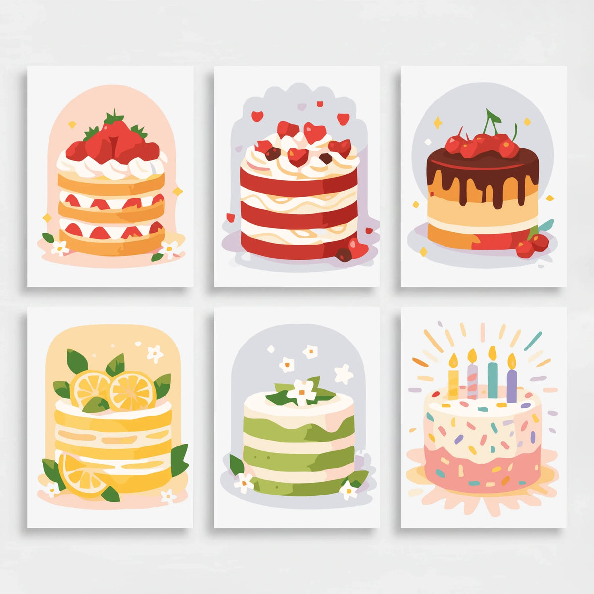 Cakes - Mini Paint by Numbers Set