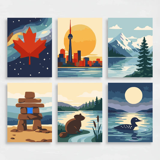 Canadian Heritage - Mini Paint by Numbers Set