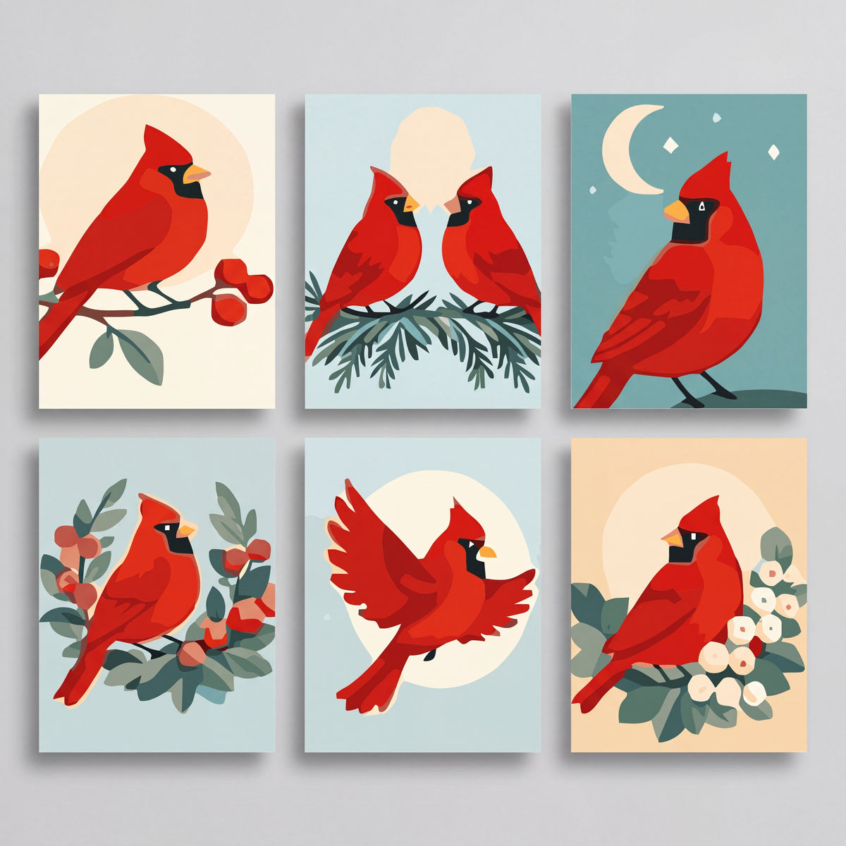 Cardinals - Mini Paint by Numbers Set