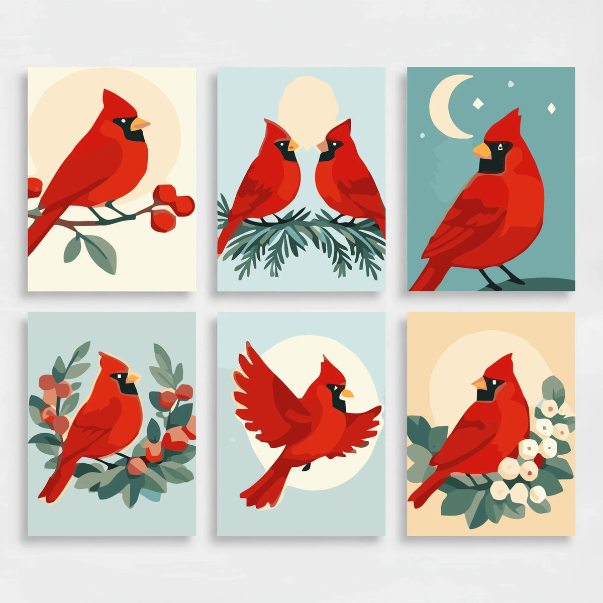 Cardinals - Mini Paint by Numbers Set