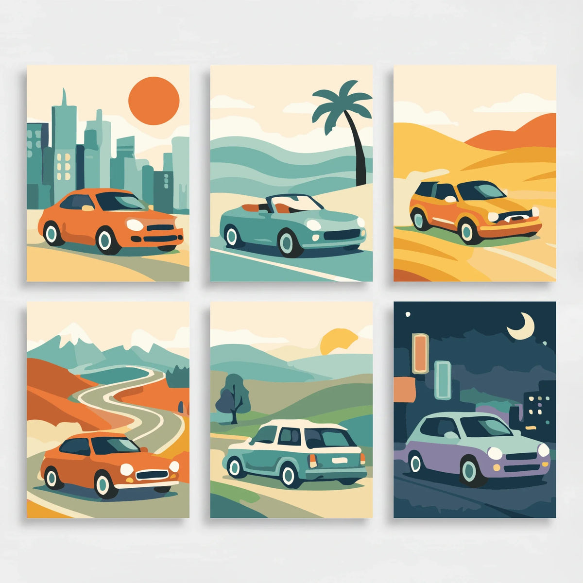 Cars - Mini Paint by Numbers Set