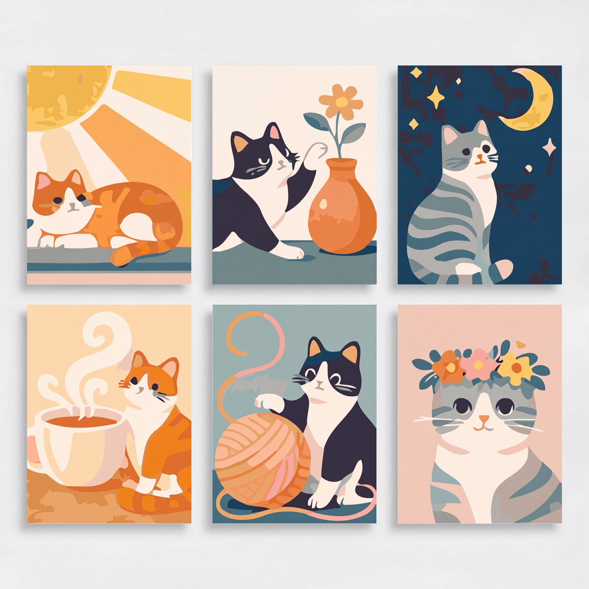Cats - Mini Paint by Numbers Set