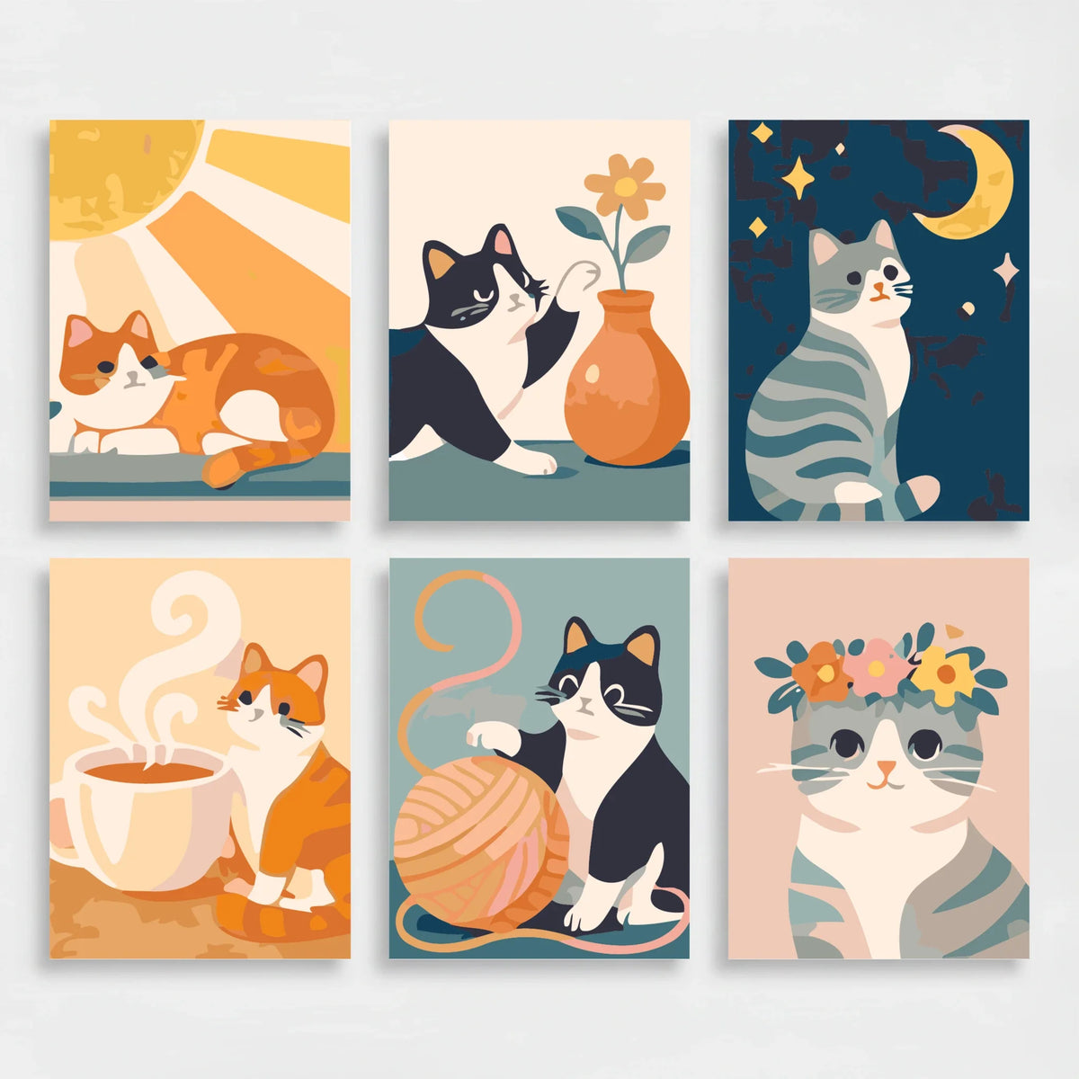 Cats - Mini Paint by Numbers Set