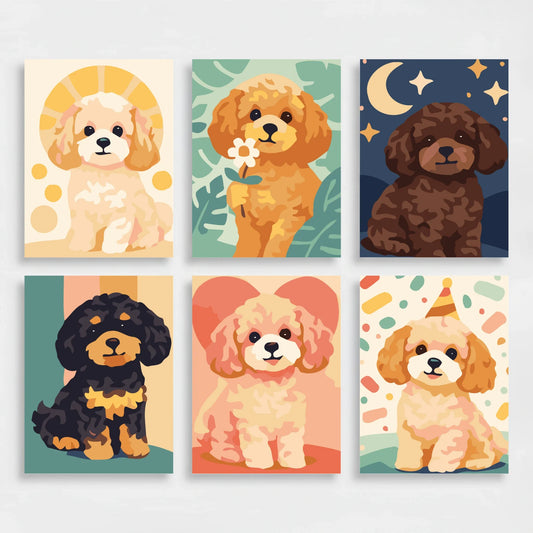 Cavapoos - Mini Paint by Numbers Set