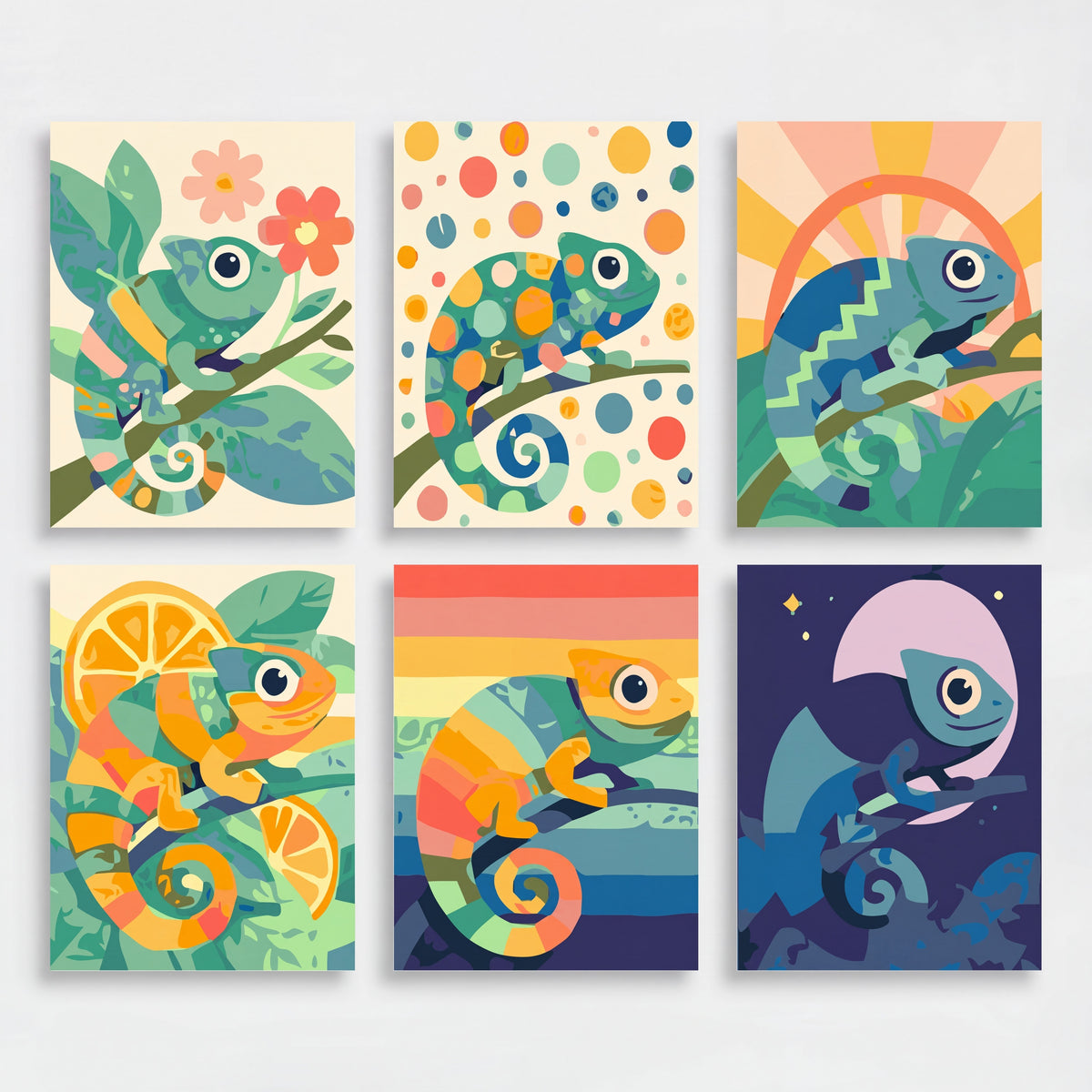 Chameleons - Mini Paint by Numbers Set