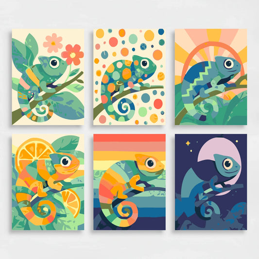 Chameleons - Mini Paint by Numbers Set