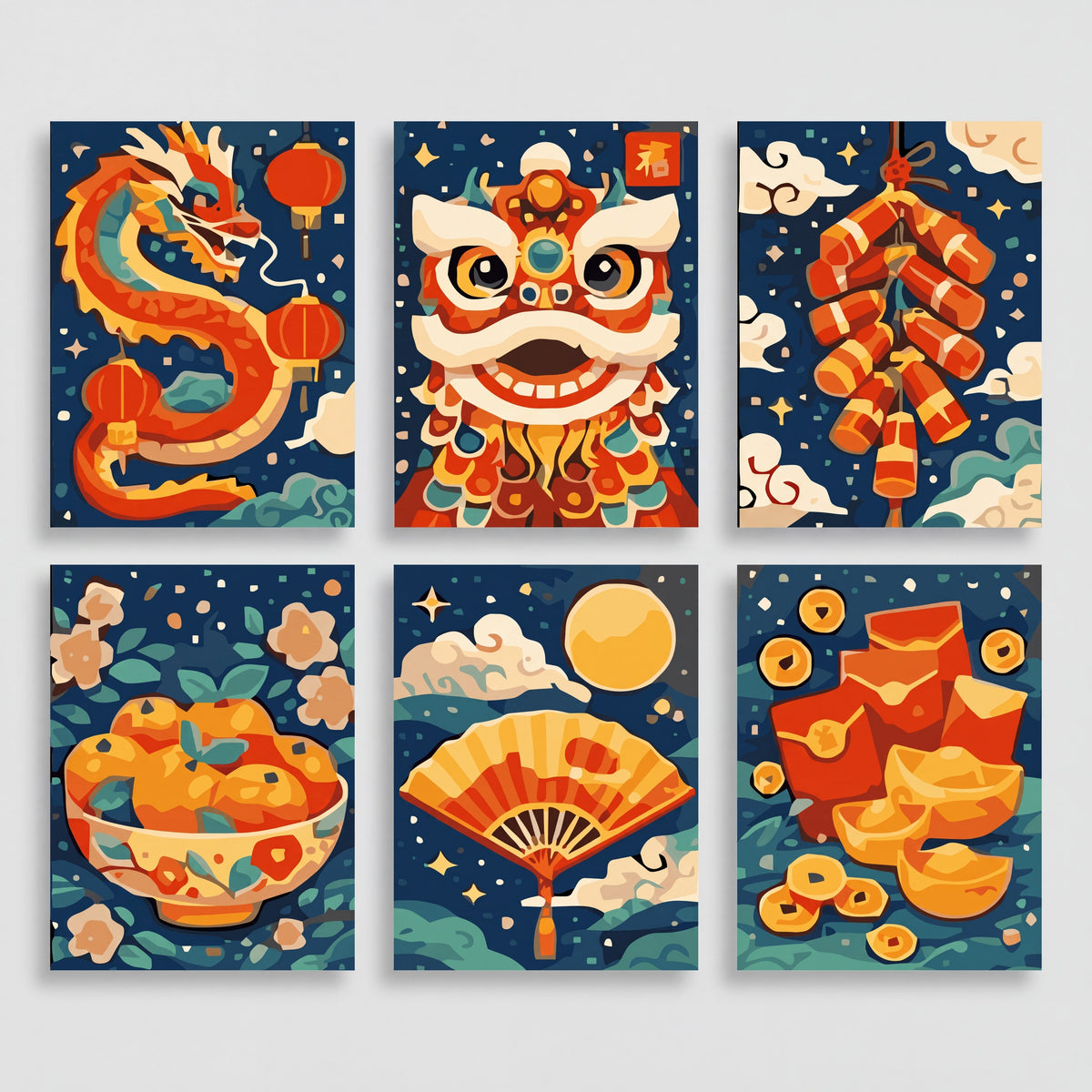 Chinese New Year - Mini Paint by Numbers Set