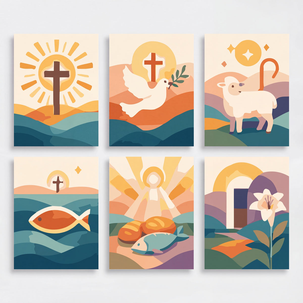 Christian Symbols - Mini Paint by Numbers Set